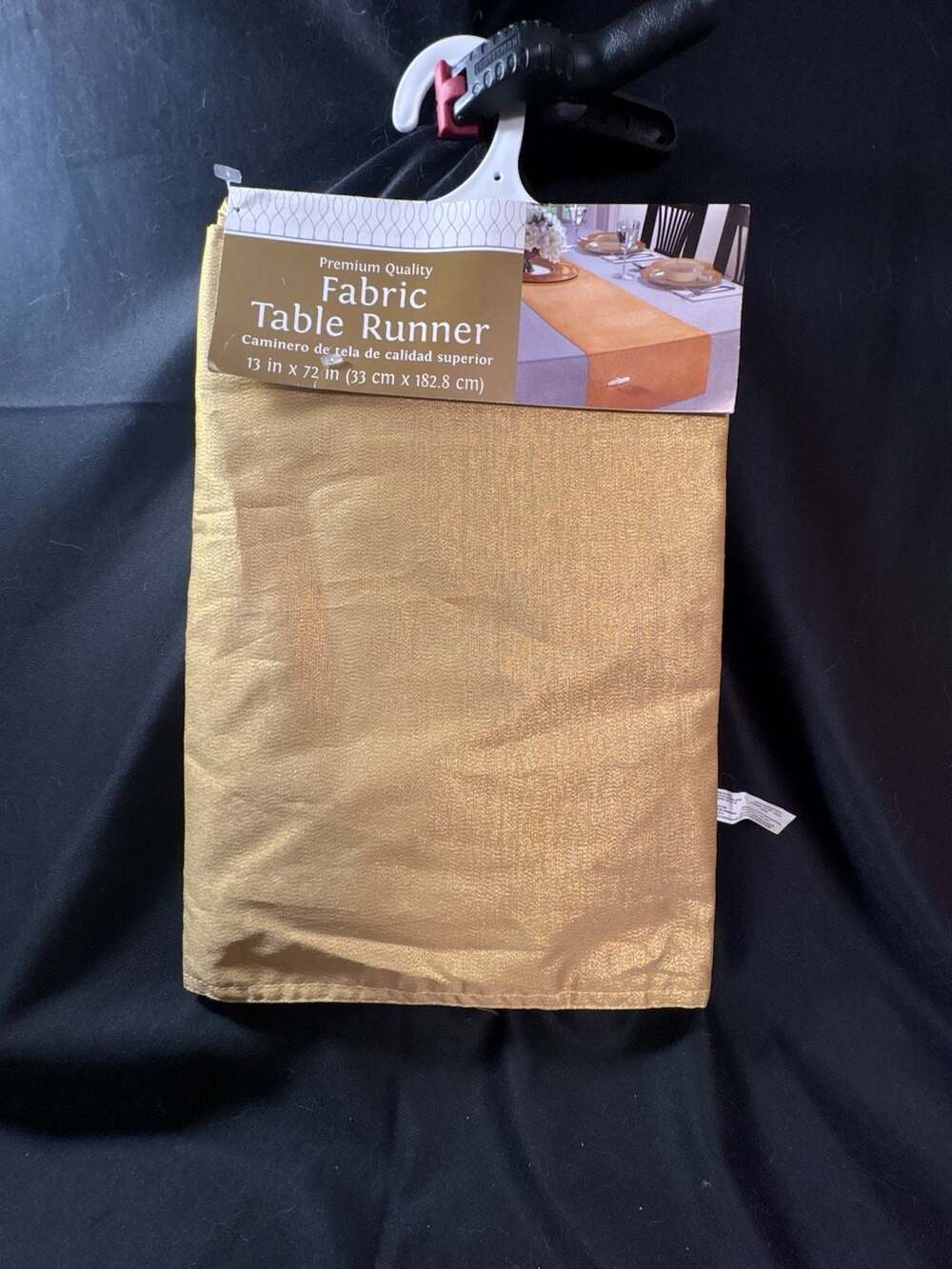 Premium Quality Metallic Fabric Table Runner Gold 13 in x 72 in